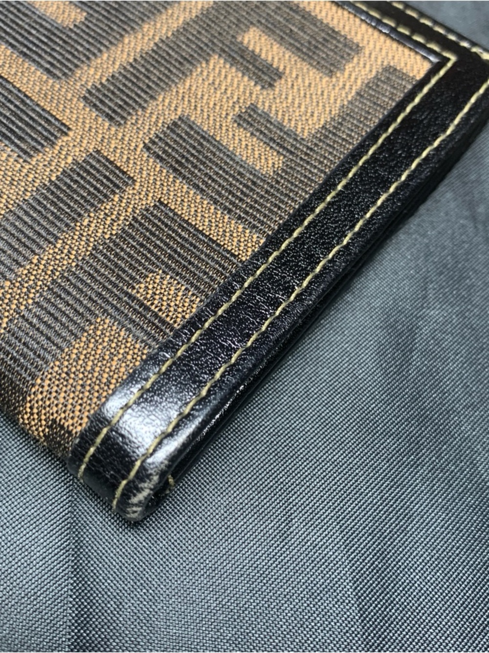 Fendi Zucca Canvas Bifold Wallet in Brown and Black - Picture 6 of 17
